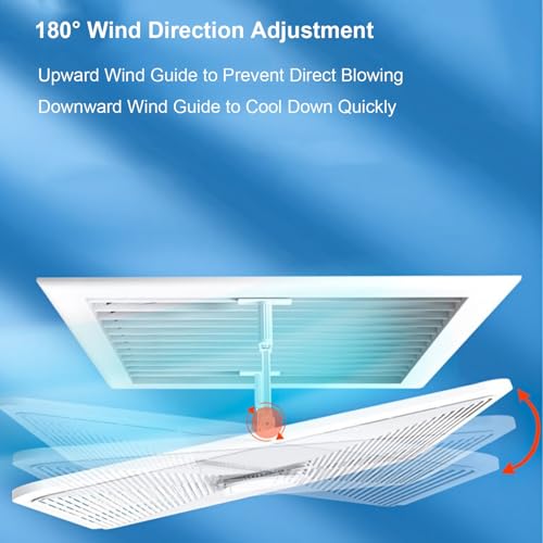Deflettore centrale AC Vent Deflector, facile installazione aria condizionata deflettore per una migliore direzione del flusso d'aria