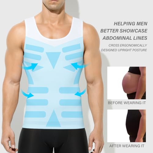 Men's Compression Tank Top Slimming Body Shaper Undershirts Muscle Vest for Men Tight Shapewear2