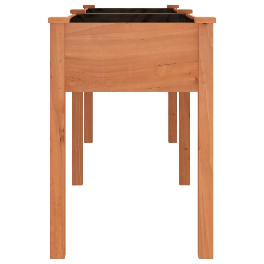 Macetero de madera de 203 a 53 y 76 cm, con inserto de fieltro, madera de abeto maciza, resistente a la intemperie, ahorra espacio, jardinera vertical para terraza, balcón, exterior, color