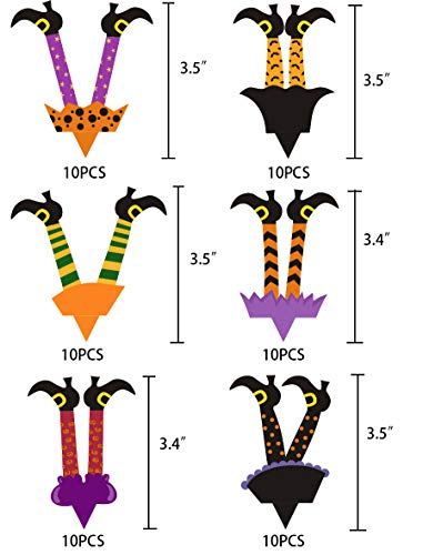 Halloween Cupcake Toppers Wrappers - Witch Boot Cake Party Supplies Decorations #TOP3