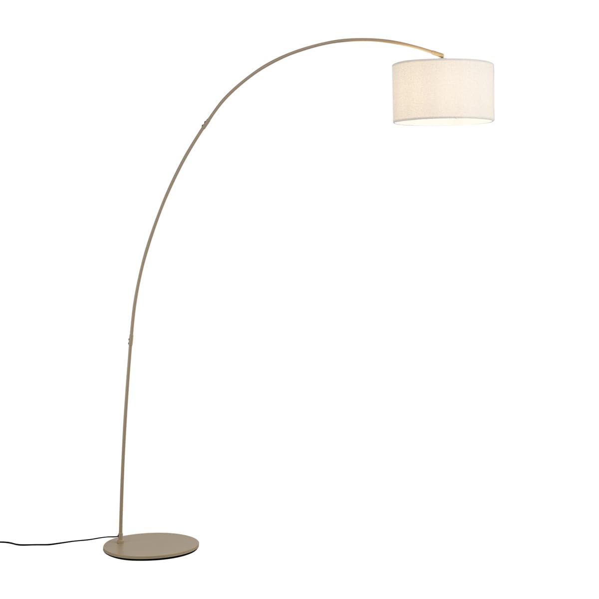 Qazqa Vinossa Stehlampe, ohne Leuchtmittel, E27, Modern, Stahl, 1-flammig, Beige