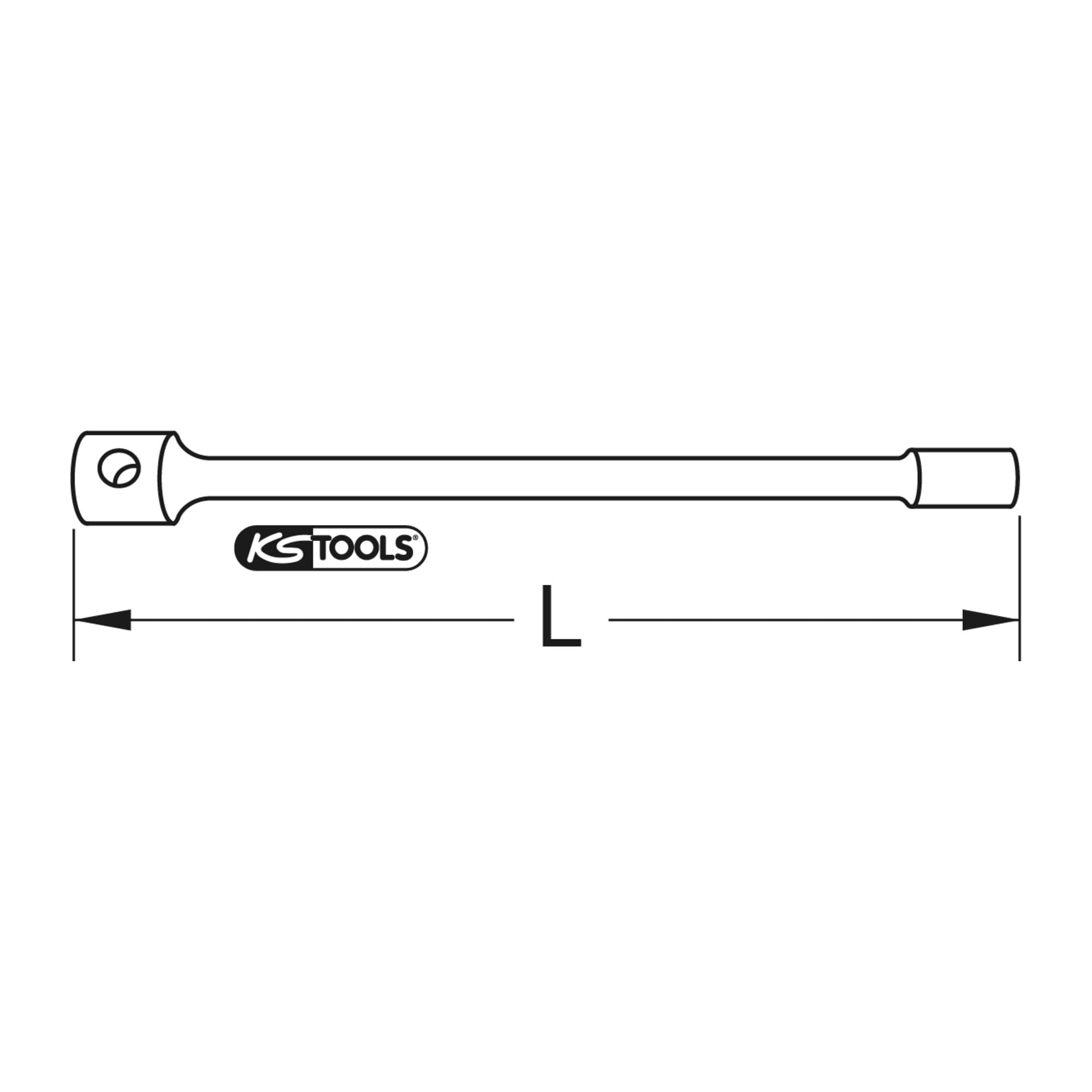KS Tools 963.8302 Bronzeplus Clé à douille 6-pans 36 mm 530 mm