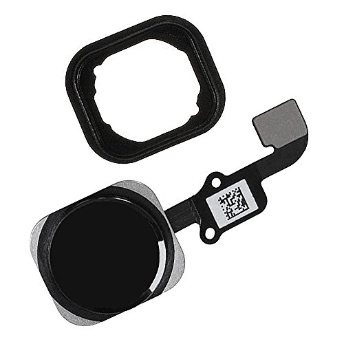 Johncase OEM Home Button Flex Ribbon Cable Assembly w/Rubber Gasket Replacement Part Compatible for iPhone 6/6 Plus (Black)