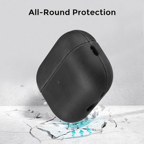 Image of for AirPods Pro 2 Case, Handcrafted Genuine Leather Cover with Lanyard, Vintage Crazy Horse Leather, Unique Patina, MagSafe Ready, Compatible with AirPods Pro 2nd /1st Generation, Black