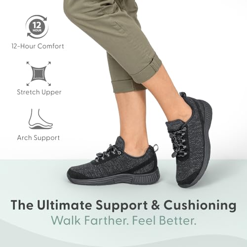 Image of Orthofeet Women's Orthopedic Stretch Knit Walking Sneaker