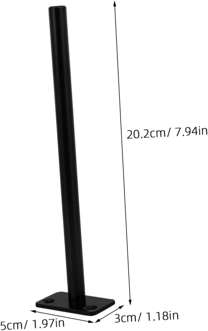 Homoyoyo 4pcs Heavy Duty Wall Shelf Brackets Black Hidden Mount Supports for Bookshelves Kitchen and Garage Shelving Easy Installation Screws Wall Plugs