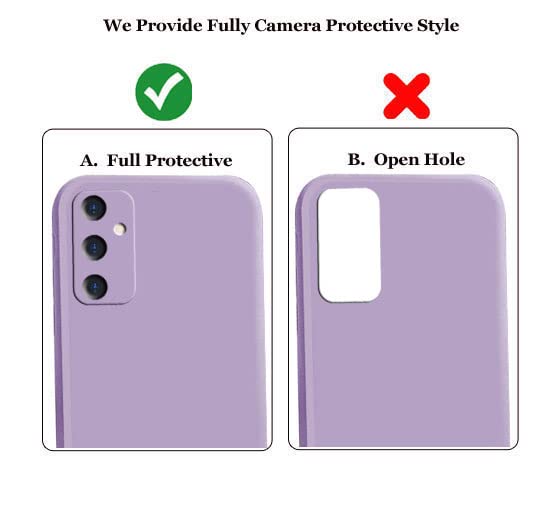 Image of A rtistque Liquid Silicone Matte Shockproof Flexible with Camera Protection Soft Back Cover Case for Samsung Galaxy M23 5G - Purple