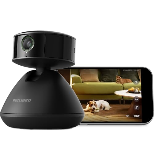 Image of PETLIBRO Dog Camera with Phone App, 360 Auto Tracking Pet Camera Indoor with Phone App for Home Alone Pets, Cat & Puppy Camera with 2-Way Audio, Night Vision, Indoor Camera WiFi