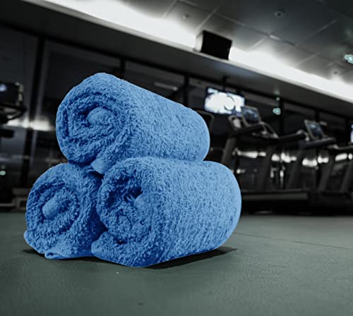 Image of Utopia Towels 12 Pack Cotton Washcloths Set - 100% Ring Spun Cotton, Premium Quality Flannel Face Cloths, Highly Absorbent and Soft Feel Fingertip Towels (Electric Blue)