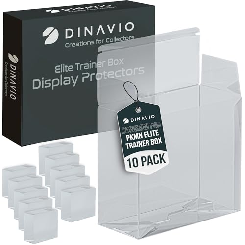 Dinavio Crafthouse PET Plastic ETB Protector Case 10 Pack - Elite Trainer Box Protector - ETB Case Compatible with Elite Trainer Boxes (Pack of 10)