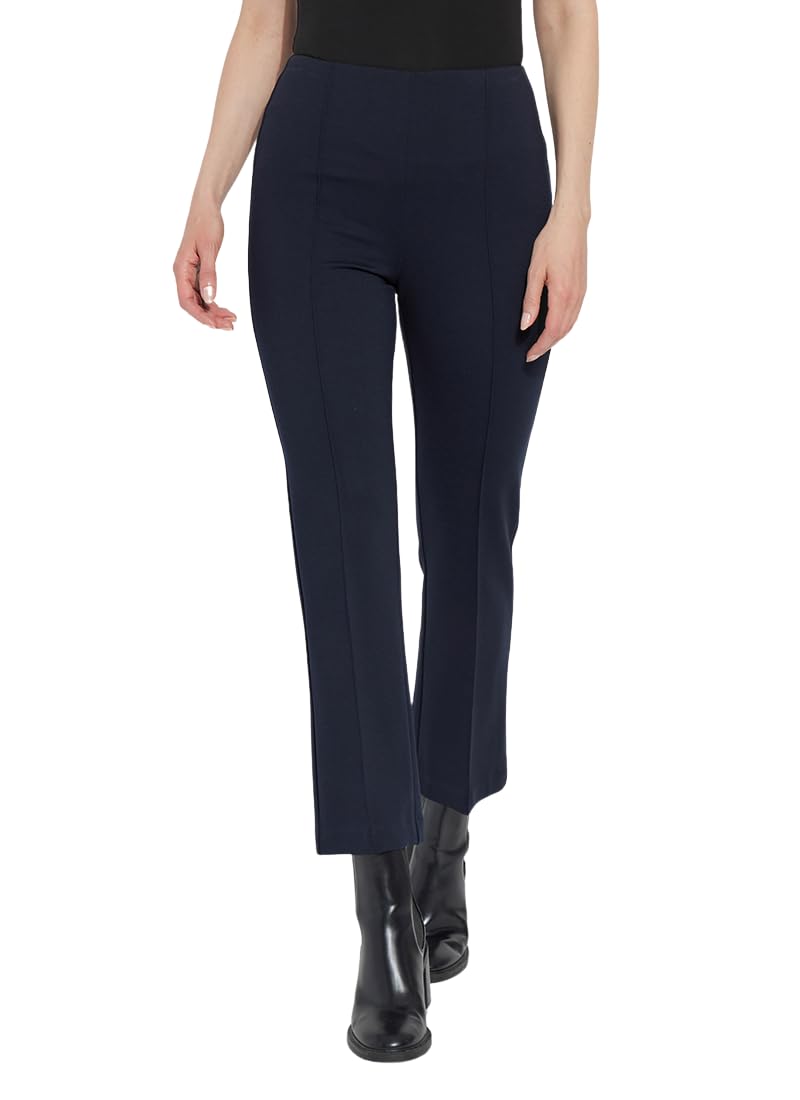 Lyss Elysse High Waisted Ponte Pants for Women Pull On Cropped Dress Pants with 4-Way Stretch Ponte Knit
