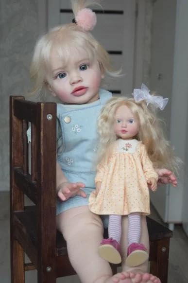 RXDOLL Big Size Reborn Baby Dolls Girl 26 Inch Realistic Toddler Baby Doll Cloth Body Weighted Reborn Dolls that Look Real Silicone Baby Doll Toddler Girl for Girls 3+ โ image 1