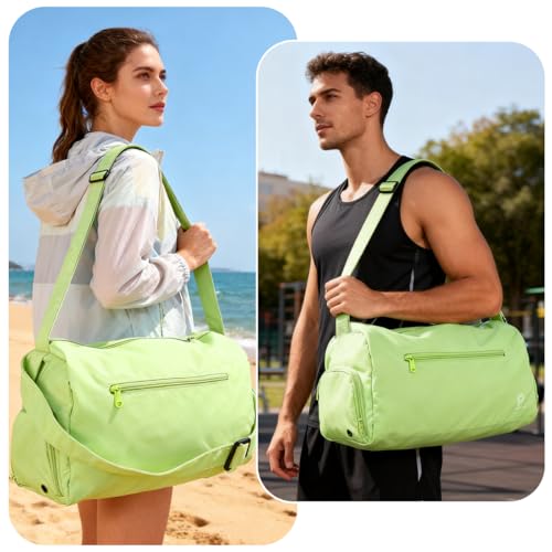 Image of PALAY Gym Bag for Women with Shoe Compartment Workout Sport Duffle Bags Travel Waterproof Shoulder Overnight Bags Lightweight Carry on Tote Bag for Swim, Yoga, Dance
