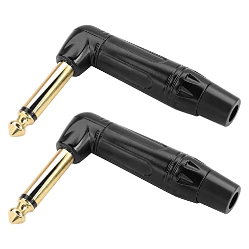 Audio Plug 1/4" ángulo derecho 6.35mm TS (2 piezas) miniatura 1