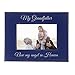 CustomGiftsNow My Grandfather Now My Angel in Heaven Laser Engraved Faux Leather Blue Leatherette Wall Hanging/Tabletop Picture Group Family New First Time Seeing Grandchild Baby Photo Frame