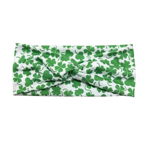 Diadema verde para el día de San Patricio con estampado de cruz para el cabello, para vacaciones, yoga, fiesta, accesorio F8O4, accesorio para diadema Elas