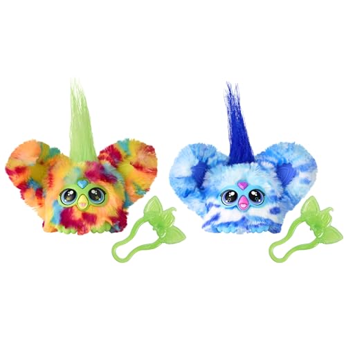 Furby Furblets 2-Pack, Mini Friends Pix-Elle & Ooh-Koo, 45+ Sounds Each, Music & Speaks Only Furbish, Electronic Plush Toys, Multicolor & Blue/White, Back to School Gifts, Ages 6+ (Amazon Exclusive)