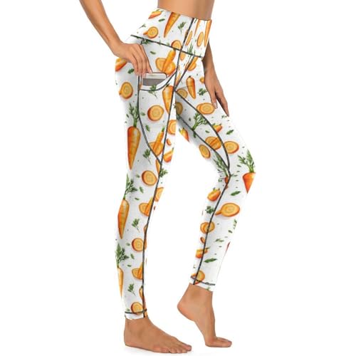 Pantalon de yoga avec poches haute taille contre les cuisses qui frottent