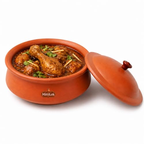 Buy MittiLok Clay Dahi Handi 2 L with Lid - Image 2