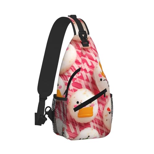 Lovely Rice Ball Printed Cross Chest Bag Diagonally Chest Messenger Bag2