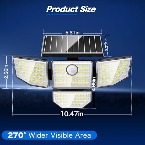 Adewalk Adewalk 3000LM Outdoor Solar Light AD176A1 の商品画像 5