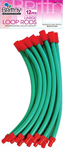 Brittny Loop Rods-Green 12 Count Large (Pack of 6)