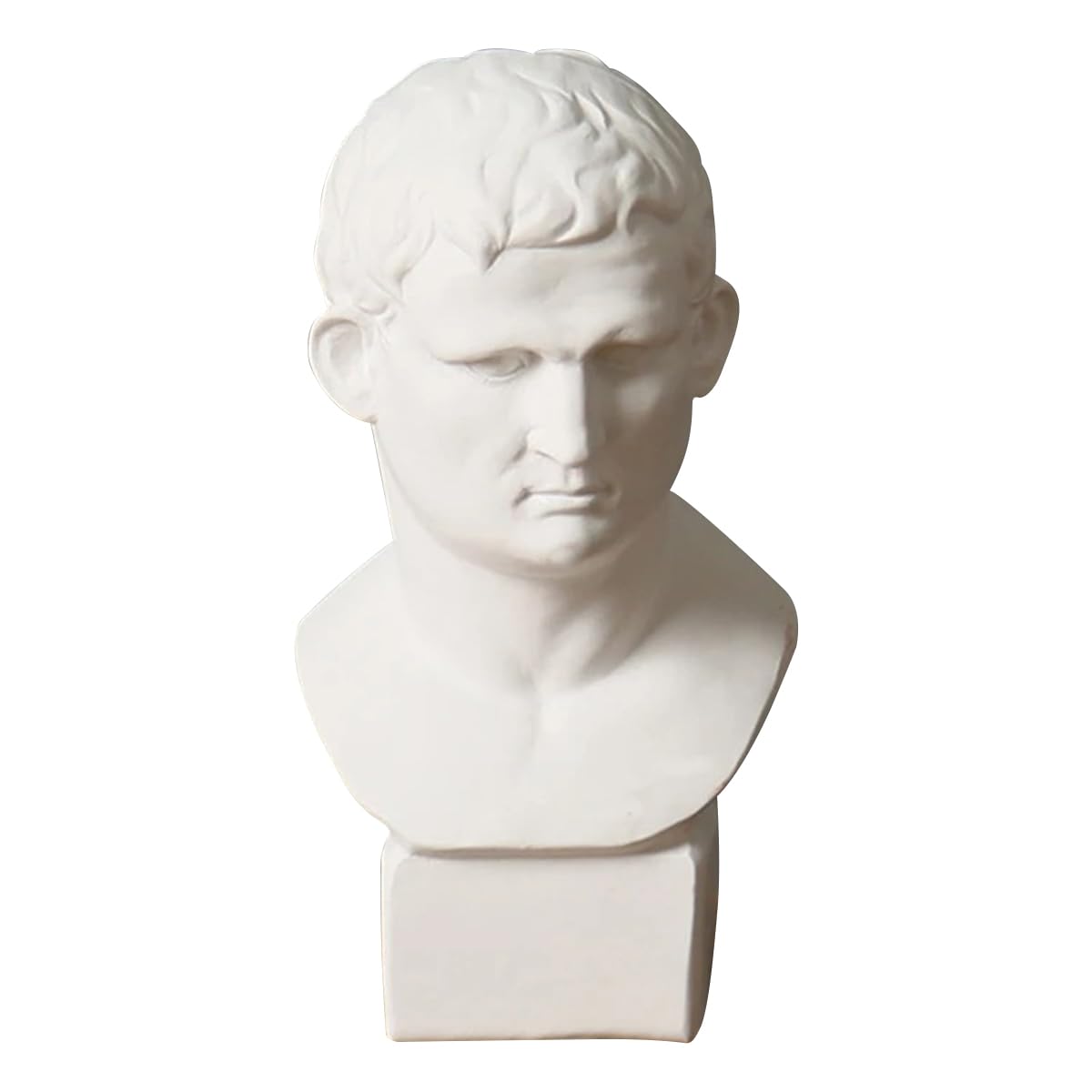 Busto griego de resina de 15 cm estilo G mini escultura de mitología para decoración de mesa