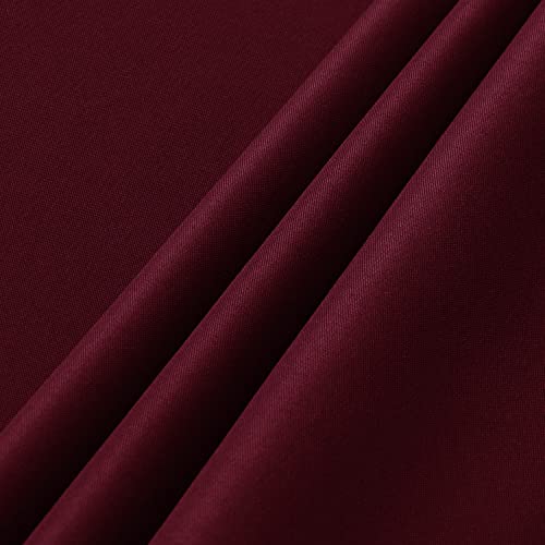 Image of sancua 2 Pack Burgundy Tablecloth 60 x 84 Inch, Rectangle 4 Feet Table Cloth - Stain and Wrinkle Resistant Washable Polyester Table Cover for Dining Tables, Buffet Parties and Camping