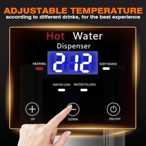 Image of WantJoin Commercial Hot Water Dispenser - Electric Water Boiler, 10min Quick Heating Temperature Control 32F-212F for Coffee Boba Tea Shop Office 20L(5.2GAL) /H