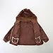 Bibimom Infant Snowsuit Hoodie Boy Girl Dark Brown Plush Snug Lightweight Overcoat Sweatshirt
