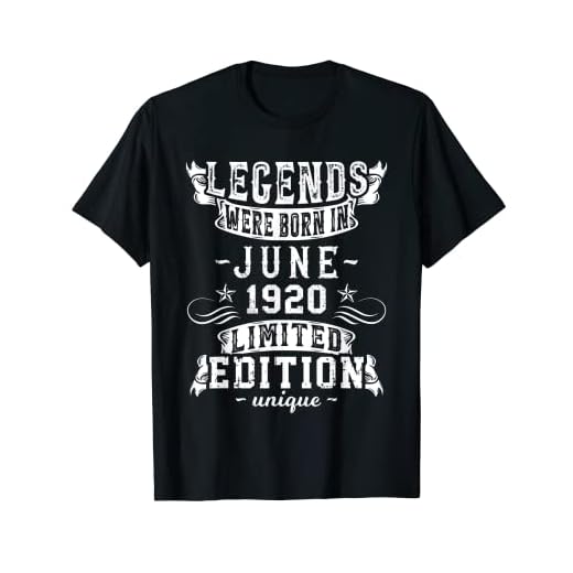 Cumpleaños Junio 1920 Edición Limitada Regalo Legend June Camiseta