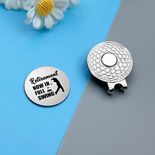 HSSPIRITZ Marcador de bola de golfe engraçado com clipe magnético para chapéu de aço inoxidável, ace