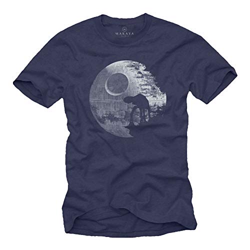 MAKAYA Camisetas Frikis - Hombre Azul L