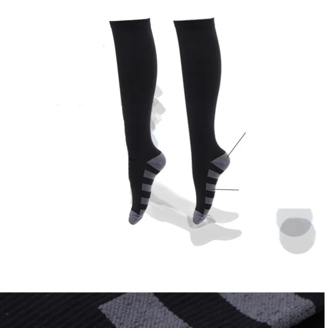 Calzini a compressione in nylon di cotone | Calcio multicolor di dimensioni multiple
