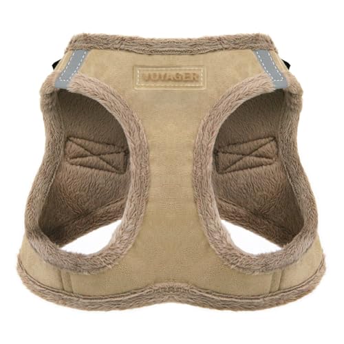 Voyager Step-In Plüsch-Hundegeschirr by Best Pet Supplies - Step-In-Westengeschirr für kleine und mittelgroße Hunde, Weicher Plüsch, Latter, size XS - Brust 33-37 cm