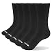 AQCRS Suave 5 Pares de Hombres Negro Blanco Gris cojín algodón Equipo cómodo Equipo Deportivo Entrenamiento Entrenamiento Calcetines para Hombres, Enfermeras y médicos