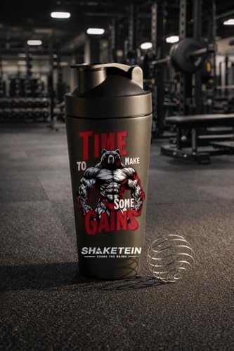 Image of Stainless Steel Gym Shaker Bottle 750ml | Leak Proof Protein Mixer Shaker | BPA Free | Metal Sports Water Bottle for Gym, Workout & Fitness (Anime-21-BLACK)
