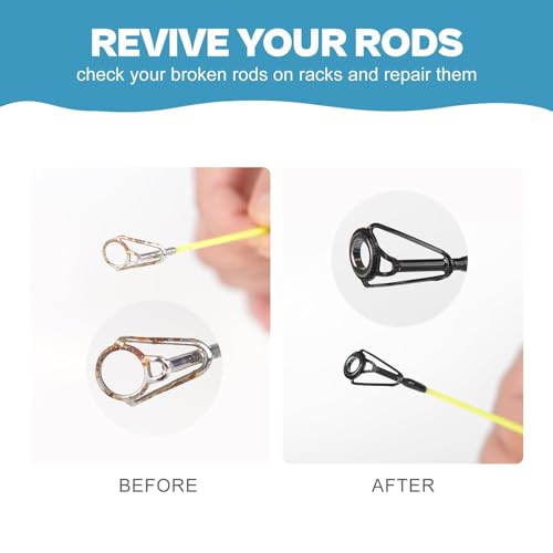 Image of Fishing Rod Tip Repair Kit with Glue /Supplies /Step-by-Step Instructions