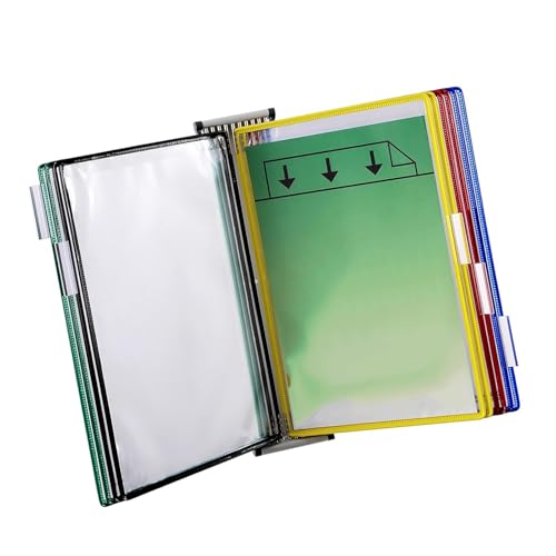 Présentoir à pages tournantes en métal robuste et PVC durable pour documents A4