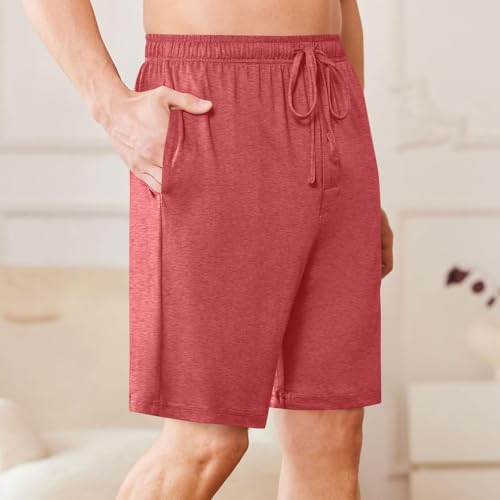 Mens Casual Shorts Elastic Waist Drawstring Lounge Shorts Summer Beach Shorts Loose Fit Teen Boys Baskeball Pants2