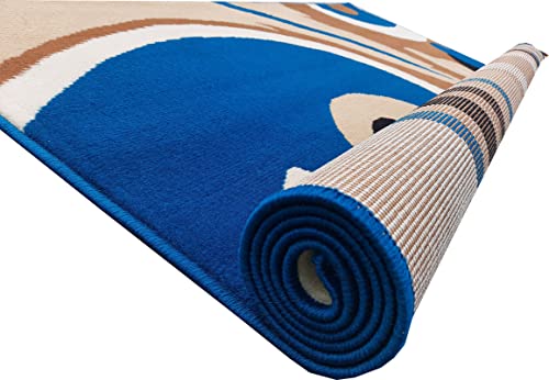 Image of Home Decore Acrylic Carpet for Your Living Room & Drawing Room Aywhere in Your Home (150x210 Blue Colour)- 5x7 Feet