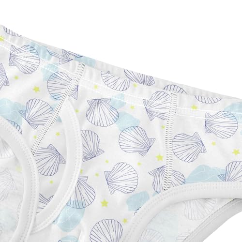 Cotton Little Boys Briefs Scallop Star Soft Toddler Underwear4
