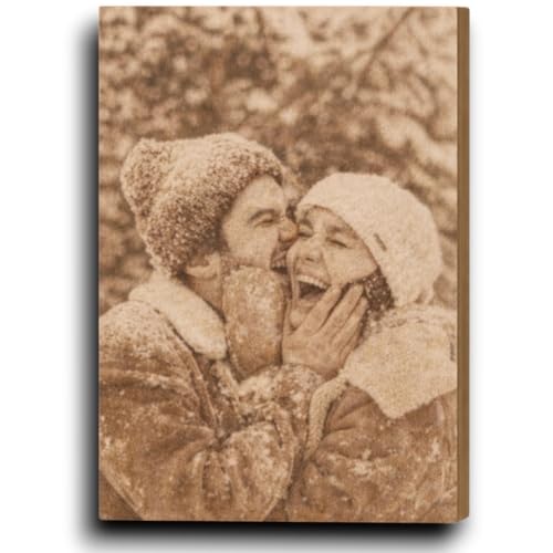 Regalo para Pareja Personalizado con Foto y Texto en Madera Natural — Cuadro Personalizado Romántico Grabado con Imagen y Dedicatoria, Detalle Original para Novio o Novia, Regalo Amor para Enamorados Regalo para Pareja Personalizado con Foto y Texto en Madera Natural — Cuadro Personalizado Romántico Grabado con Imagen y Dedicatoria, Detalle Original para Novio o Novia, Regalo Amor para Enamorados