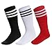 Dxhycc 3 Pairs Kids Soccer Socks Stripes Knee High Tube Socks School Cotton Uniform Sports Socks for Toddler Girls and Boys