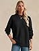 GRACE KARIN Womens Oversized Long Sleeve Pullover Sweater, Ribbed Long Sleeve Sweaters, Fall Fashion Clothes 2025 Black S