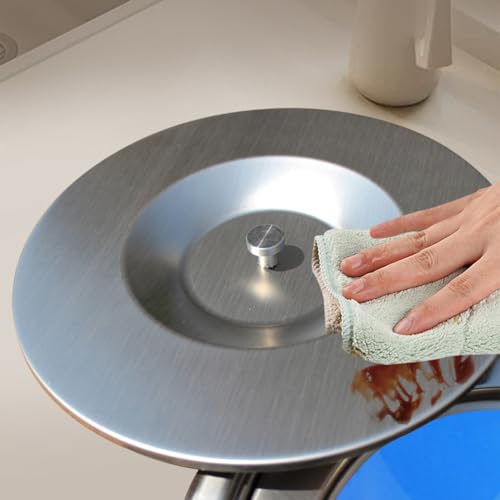 Caneca de basura cuadrada de plástico con tapa de acero inoxidable 8L miniatura 2