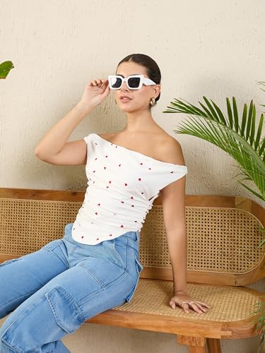 Image of Uptownie Women Top | Stretchable Cowl Neck Ruched Design | Sleeveless & Knitted Fabric for Casual Soft & Comfortable