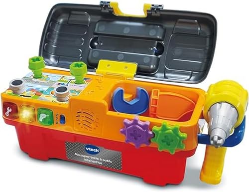 VTech Ma Super Boîte à Outils Interactive Caisse à Outils Enfant Éducative avec Ceinture Porte Outils 11 Pièces et Accessoires de Jeu Cadeau Enfant de à Contenu en Français - vue 8