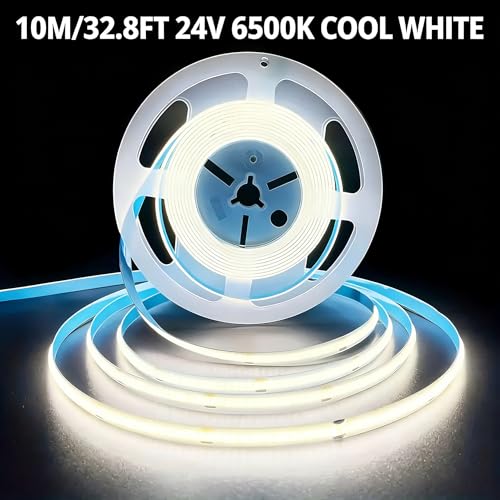 Tira de LED COB 10 m 24V 6500K Blanco Frío Flexible miniatura 2