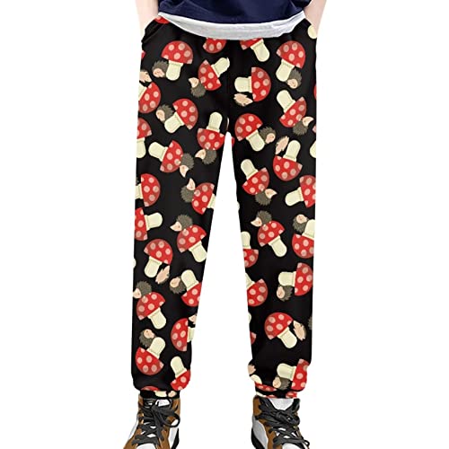 SEANATIVE Kids Active Workout Joggers Pants with Pocket Casual Comfy Sweatpants Plus Size